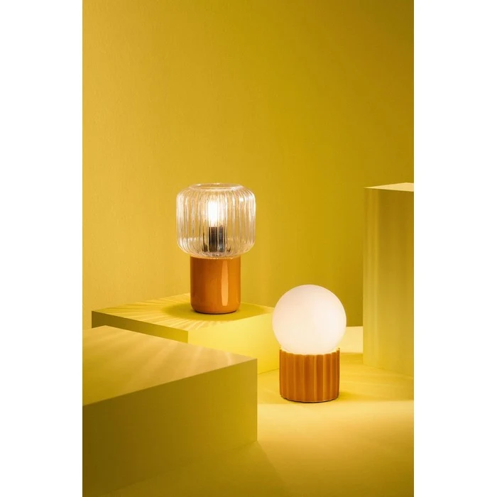 Lampada sferica da tavolo con base in ceramica 18 cm - Yldis