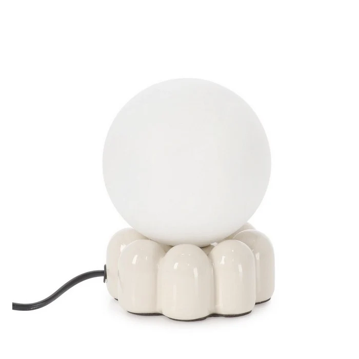 Lampada sferica da tavolo con base in ceramica 16 cm - Glym