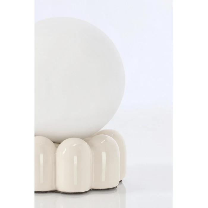 Lampada sferica da tavolo con base in ceramica 16 cm - Glym