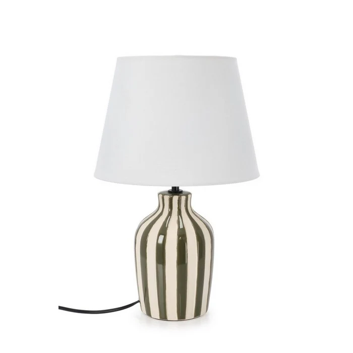 Lampada da tavolo in ceramica decorata a righe 39 cm - Falyn