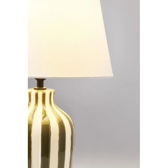 Lampada da tavolo in ceramica decorata a righe 39 cm - Falyn