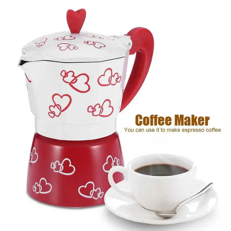 Coffee Maker Pot Aluminum Italian Type Coffee Stovetop For Home Office Household Coffee Kettle Hand Pot Coffeeware