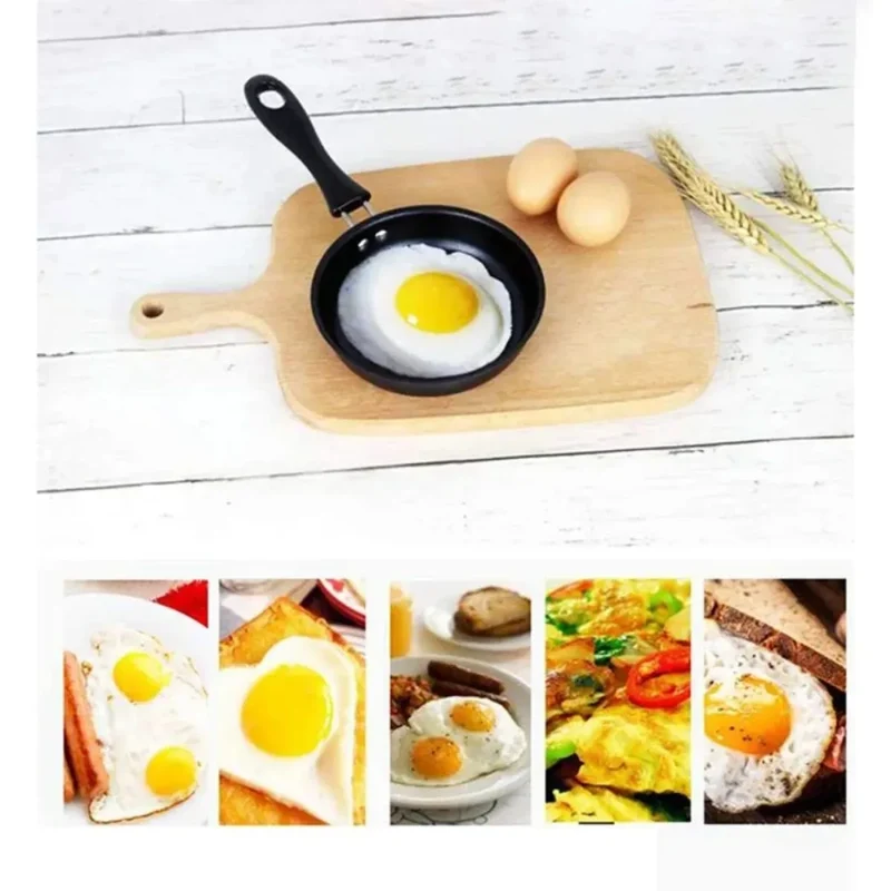 Mini Frying Pan with Handle Portable Egg Omelet Skillet Pancake Steak Cooking Pan Durable for Home Camping Kitchen Supplies
