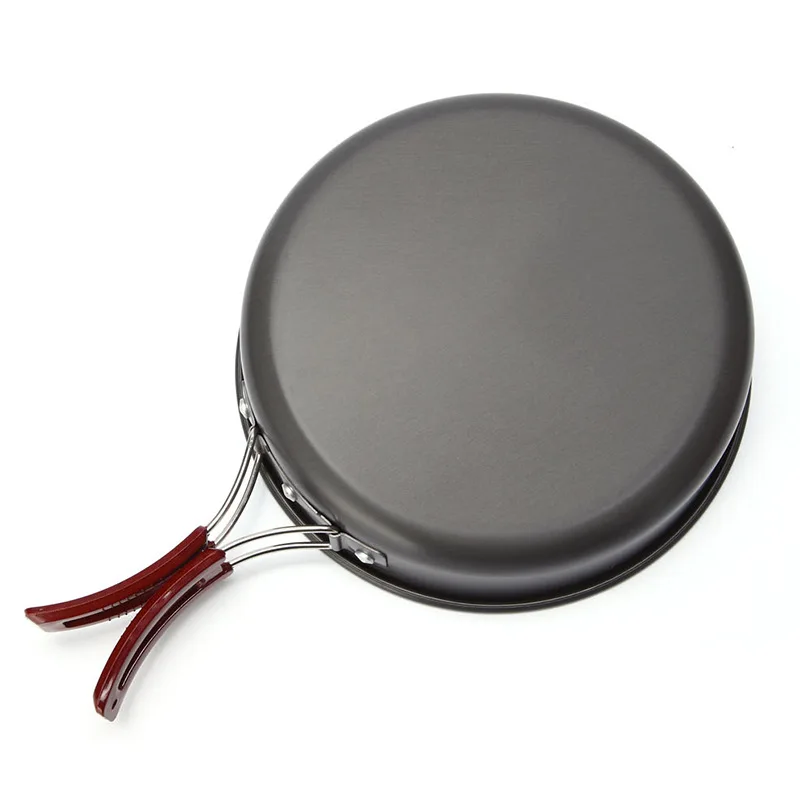 Camping Fry Pan Alloy Ultralight Cooking Pan 18cm 20cm Folding Handle