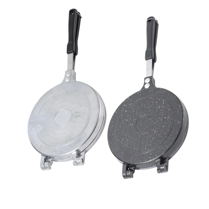 Double Sided Frying Pan Aluminum Alloy Nonstick Pancake Pan Sandwich Baking Pan Maker For Kitchen Omelets Pancakes Breakfast