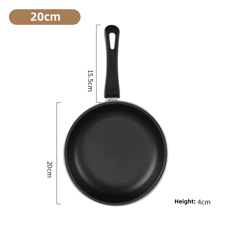 3Pcs/set Frying Pan Non-stick Skillet Steak Flat Cooking Pan Iron Pancake Egg Fryer Cast Iron Kitchen Cooking Tools 20/25/30cm