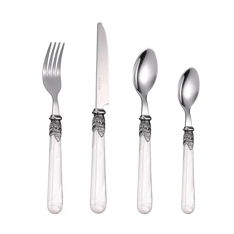 2024 New Stainless Steel Cutlery Flatware Set Wedding Spoon Fork Knife Dinnerware