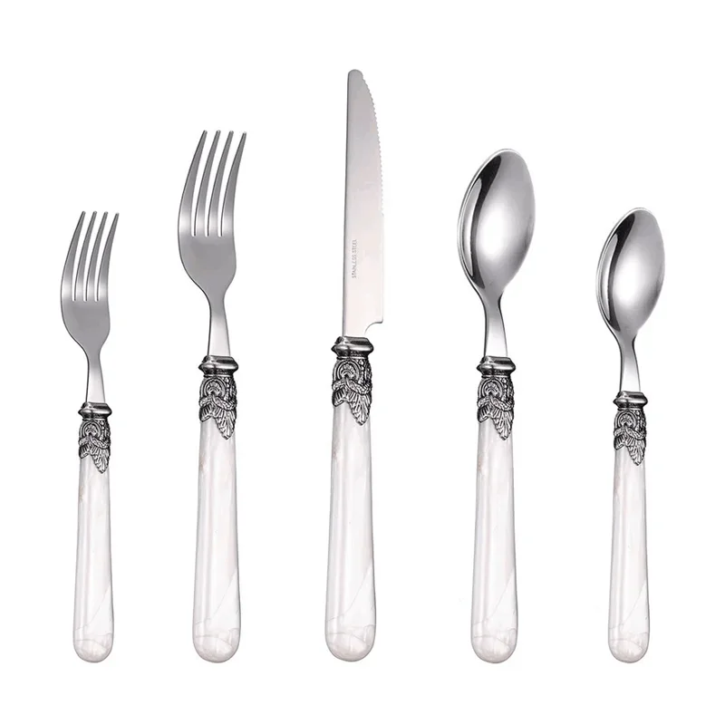 2024 New Stainless Steel Cutlery Flatware Set Wedding Spoon Fork Knife Dinnerware