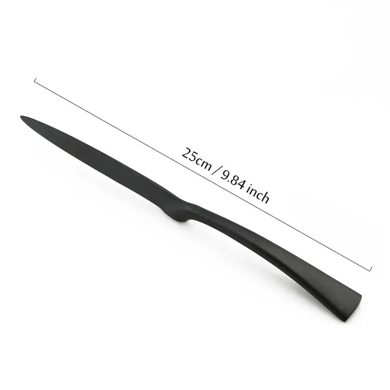 1-Pieces Matte Black Dinnerware Set Stainless Steel Flatware Cutlery Set Kitchen Accessories Tableware Set Dinner Scoop Fork set