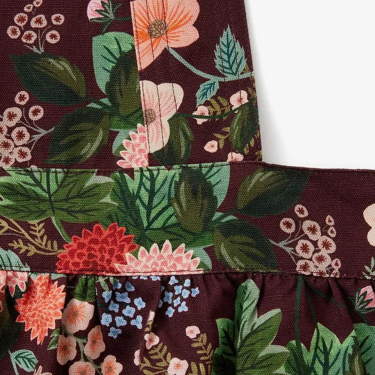 Rifle Paper Co. Burgundy Dahlia Pinafore Apron
