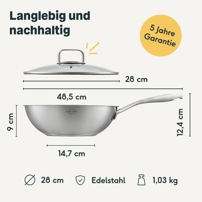 Wokpfanne mit Deckel