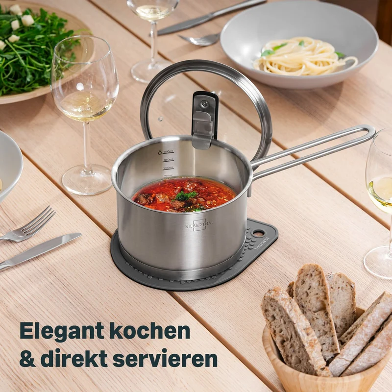 Stielkasserolle 16 cm mit Deckel