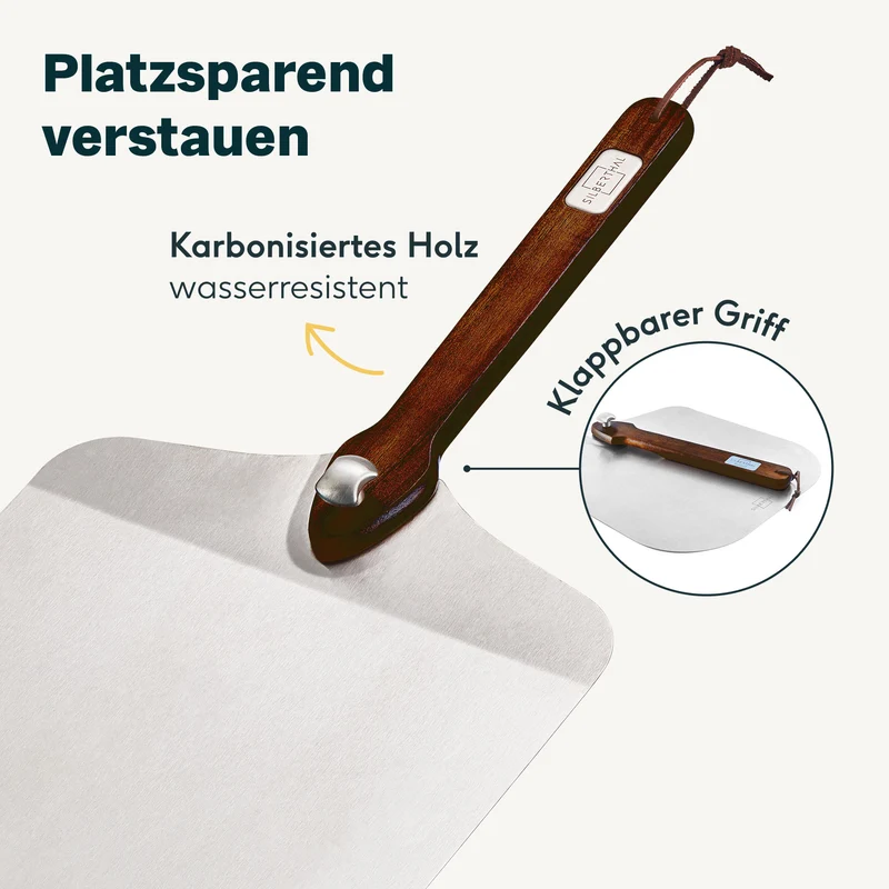 Pizzaschieber aus Edelstahl
