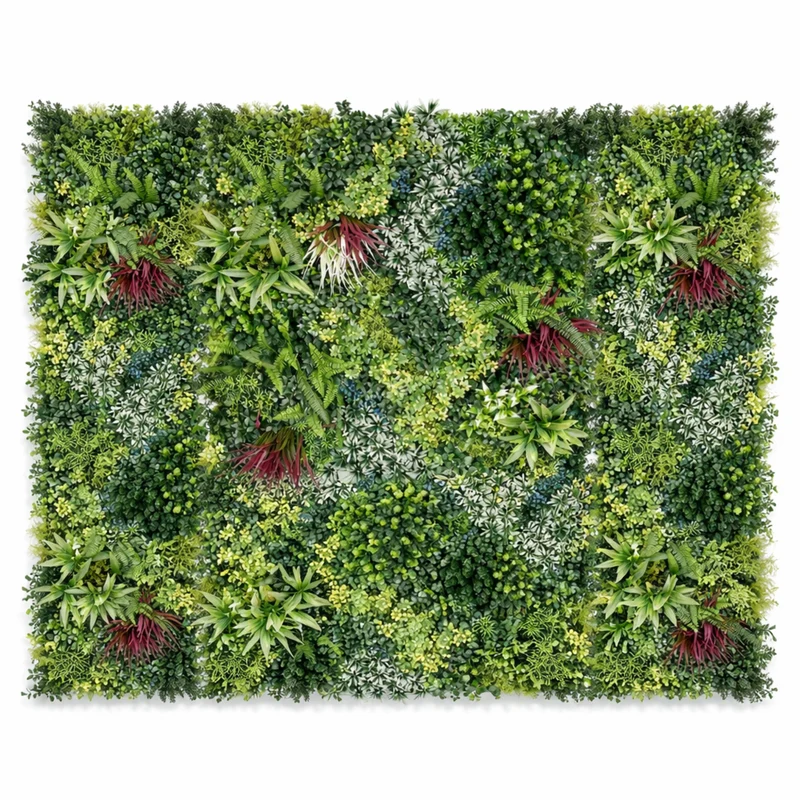 Parete con piante artificiali per giardino verticale 100x100 cm - Danube