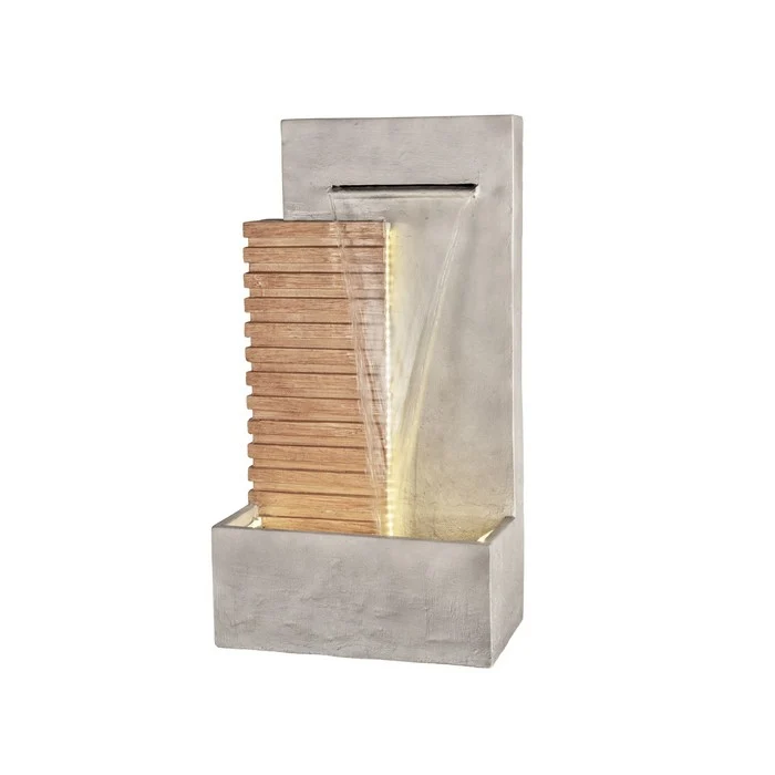Fontana decorativa da parete effetto cemento stile moderno 52 cm