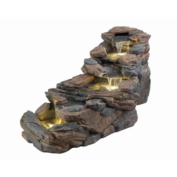 Fontana decorativa effetto roccia in poliresina 163 cm