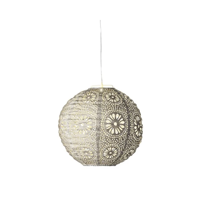 Lampada tonda a sospensione con LED a luce solare 25 cm