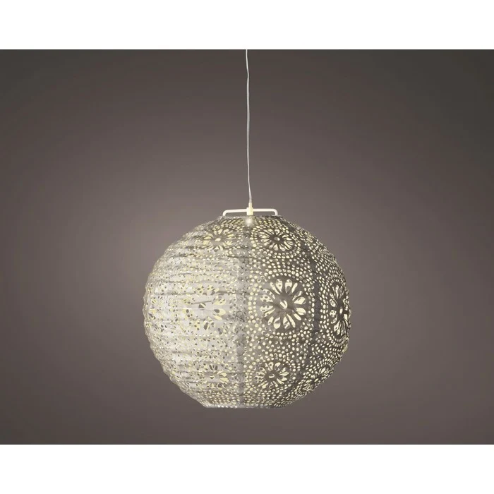 Lampada tonda a sospensione con LED a luce solare 25 cm