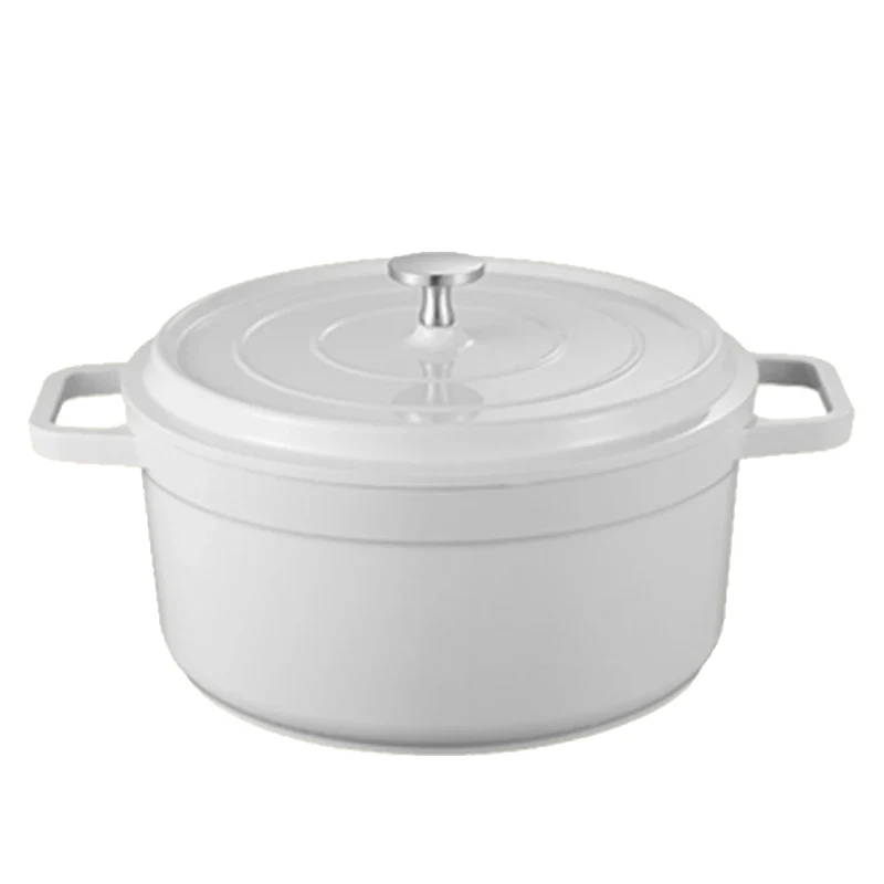 Enameled Cast Aluminum Dutch Oven with Lid Home Kitchen Enamel Stock Pot Dutch Oven Cast Aluminum Pot Multifunctional Cookware