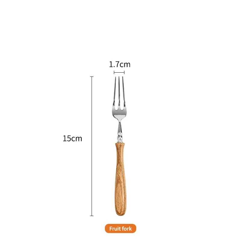 High-end Wooden Handle Tableware Set,304 Stainless Steel Metal Head, Easy to Clean,Steak Cutlery set