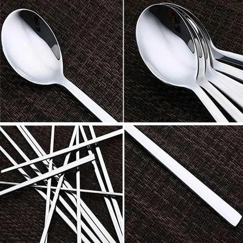 Korean Tableware Set High Quality Stainless Steel Dinner Set Colors Luxury Dinnerware Spoon Chopsticks Cutlery Small Tools