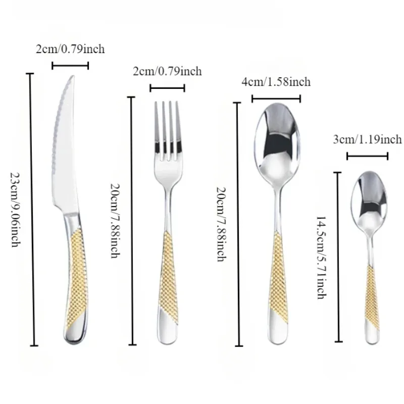 Kitchen Tableware Cutlery Set Cutlery Set Stainless Steel Luxury Dinnerware Fork Spoon Knife Western Dinner Set Gold