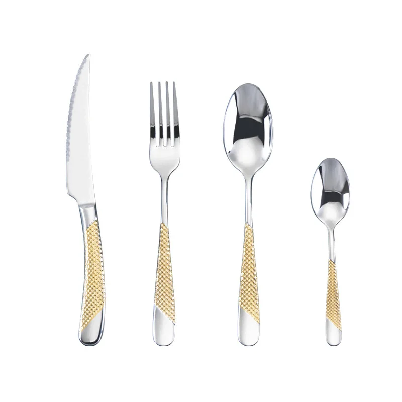 Kitchen Tableware Cutlery Set Cutlery Set Stainless Steel Luxury Dinnerware Fork Spoon Knife Western Dinner Set Gold