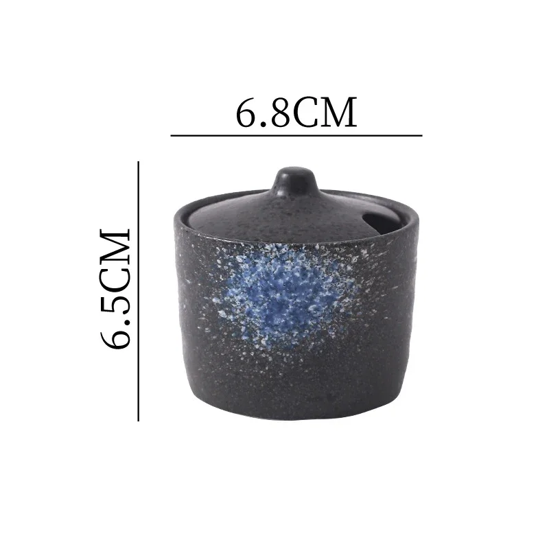 Vintage Ceramic Seasoning Jar Creative Salt Jar Sugar Jar Pepper Jars Spice Jars Seasoning Storage Container Home Seasoning Tool