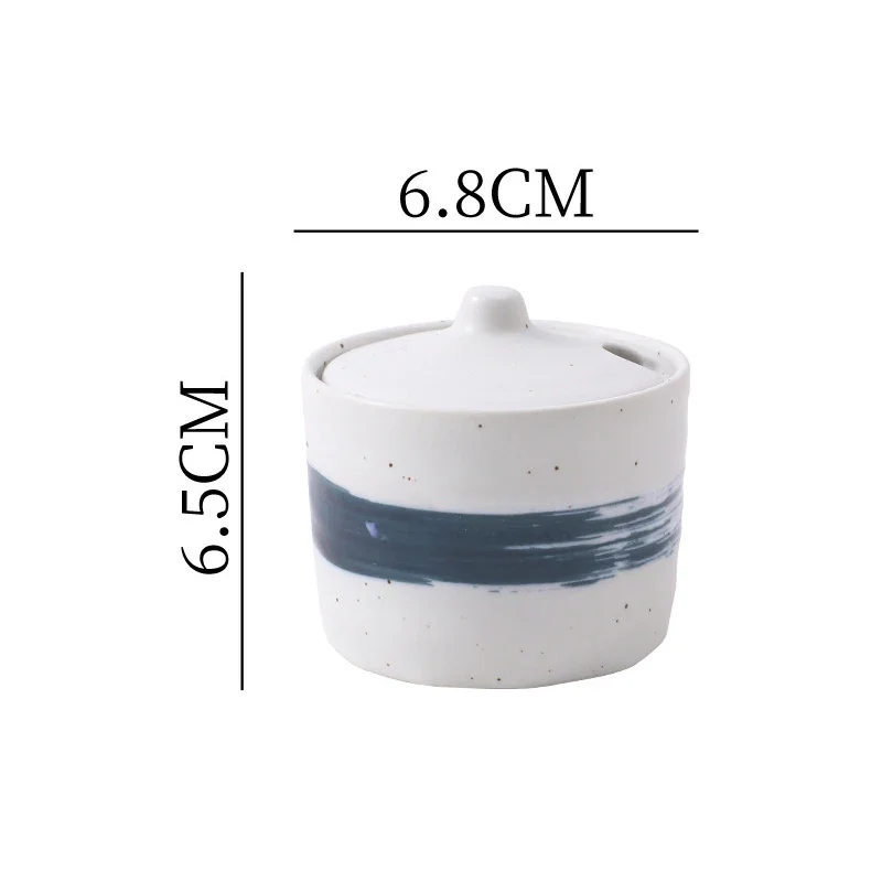 Vintage Ceramic Seasoning Jar Creative Salt Jar Sugar Jar Pepper Jars Spice Jars Seasoning Storage Container Home Seasoning Tool