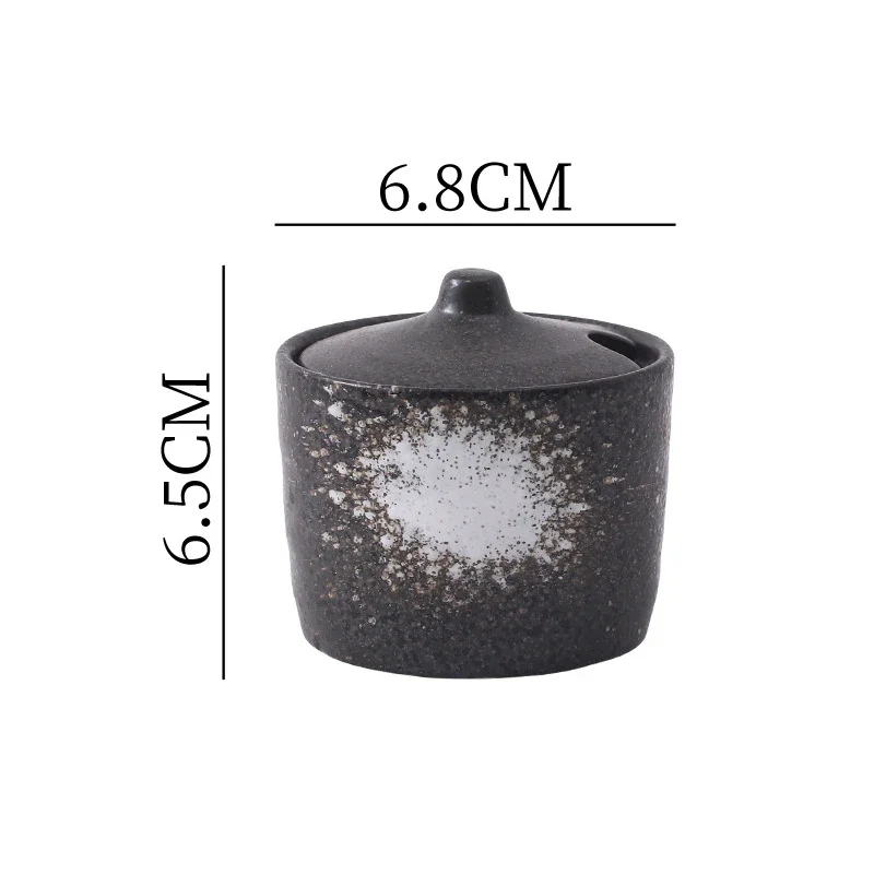 Vintage Ceramic Seasoning Jar Creative Salt Jar Sugar Jar Pepper Jars Spice Jars Seasoning Storage Container Home Seasoning Tool