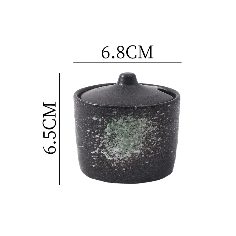 Vintage Ceramic Seasoning Jar Creative Salt Jar Sugar Jar Pepper Jars Spice Jars Seasoning Storage Container Home Seasoning Tool