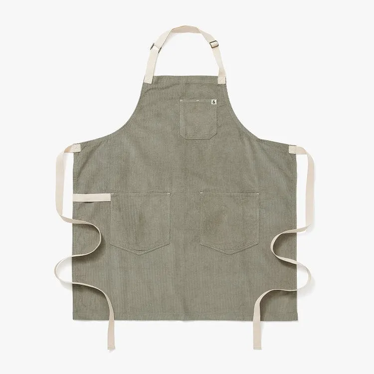 Agave Green Corduroy Essential Apron