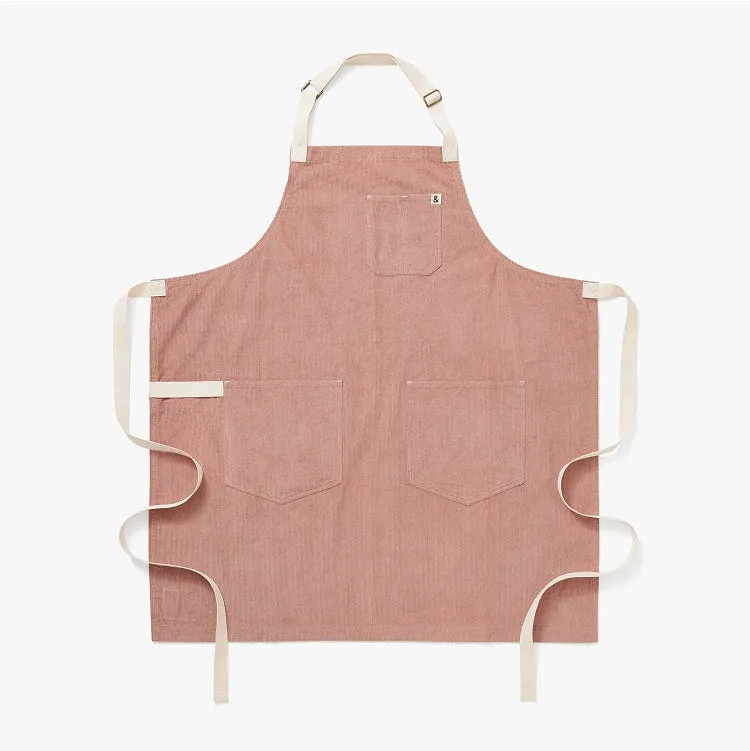 Dusty Rose Corduroy Essential Apron