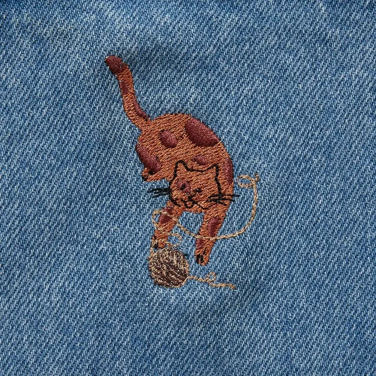Cat Lovers Denim Essential Apron
