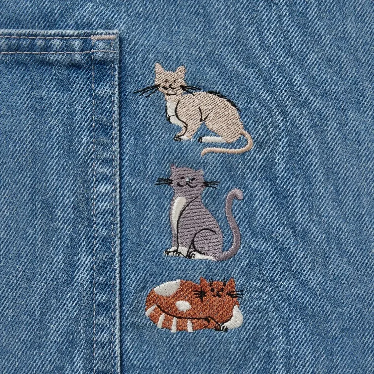 Cat Lovers Denim Essential Apron