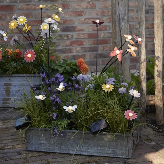 Pick da giardino con api LED a luce solare 60 cm