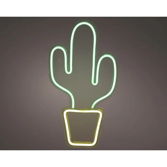 Insegna luminosa neon LED alimentazione USB - Cactus
