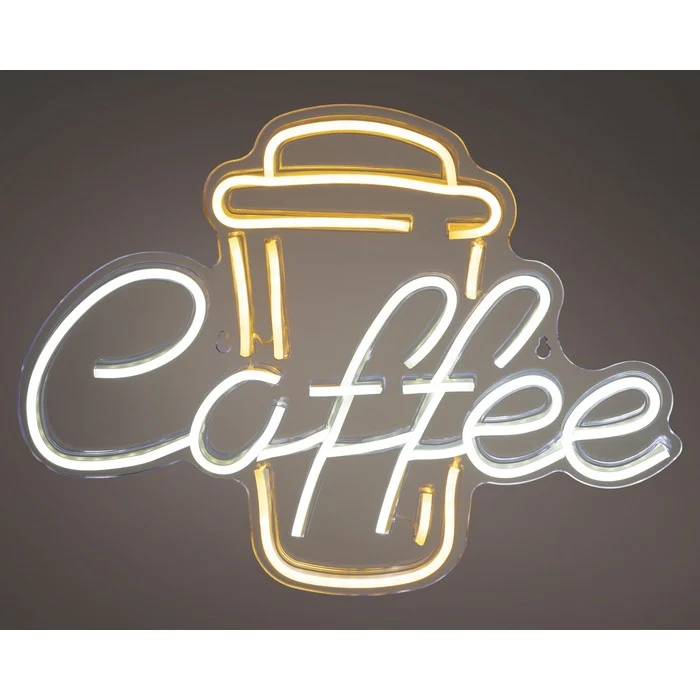 Insegna luminosa neon LED alimentazione USB - Coffee
