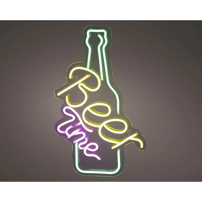Insegna luminosa neon LED alimentazione USB - Beer Time