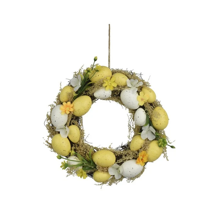 Ghirlanda per decorazione pasquale con uova 38 cm