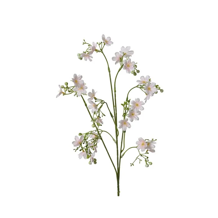 Ramo artificiale mini fiori rosa in poliestere 67 cm