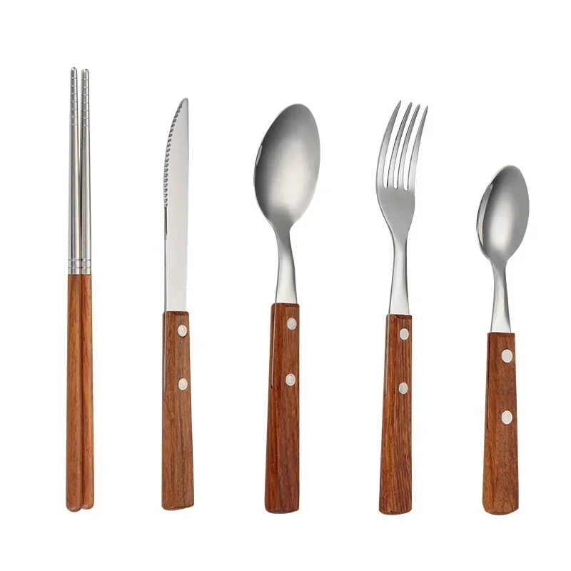 Stainless Steel Luxury Western Dinner Set - Silver Cutlery Set, Gold Fork, Spoon, Knife for Kitchen Tableware