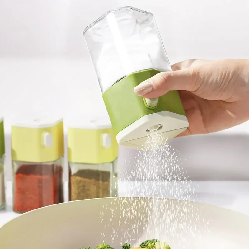 Seasoning Bottle with Precise Control Precision Salt Spice Shaker Set with Moisture-proof for Camping for Salt for Quantitative