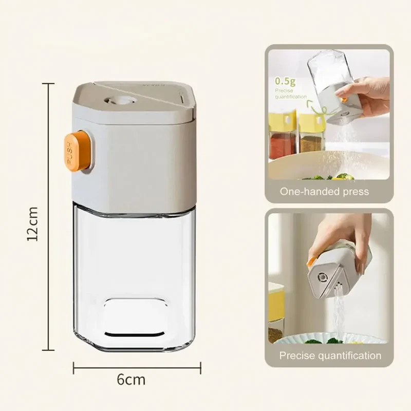 Seasoning Bottle with Precise Control Precision Salt Spice Shaker Set with Moisture-proof for Camping for Salt for Quantitative