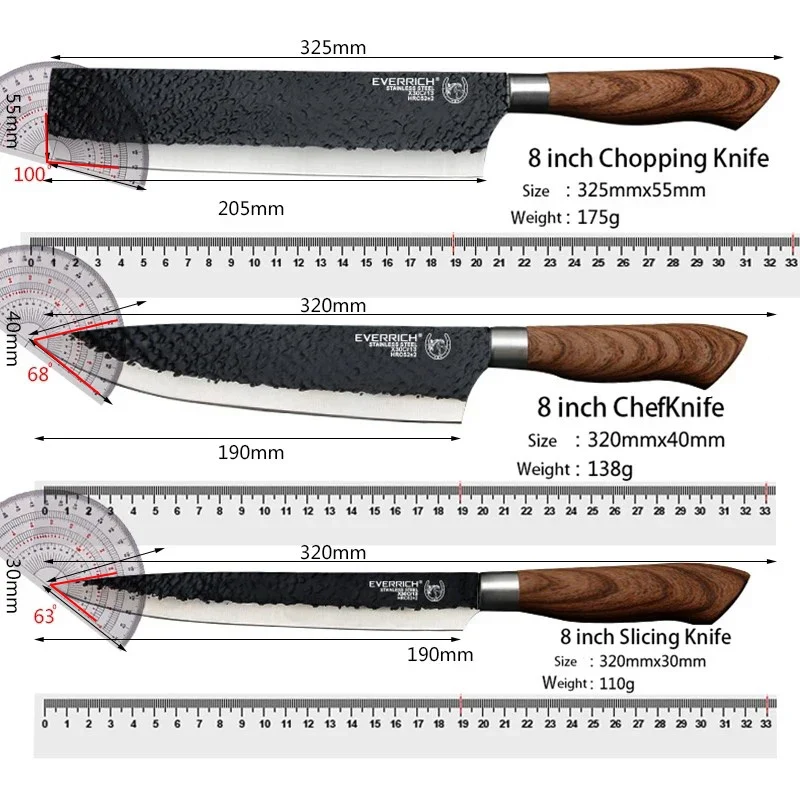 6 PCS Stainless Steel Kitchen Knife Sets Chef Slicing Nakiri Paring Scissors Peeler Sets Cooking Lover Tools Household Knife Set