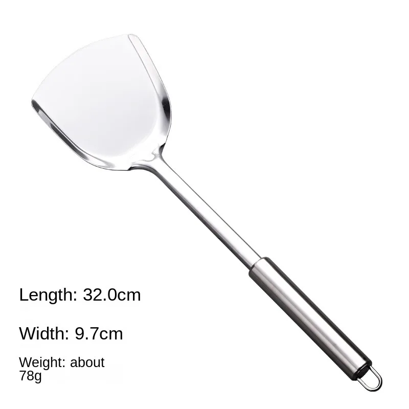 Durable Stainless Steel Wok Spatula Long Handle Kitchen Gadgets Kitchen Cooking Utensil Set Steak Shovel Cooking Tools