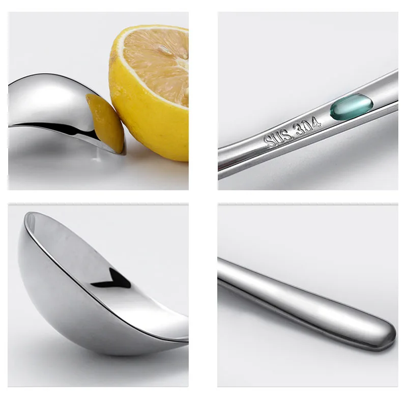 Korean Stainless Steel Thickening Spoon Creative Long Handle Hotel Hot Pot Spoon Soup Ladle Home Kitchen Essential Tools h2