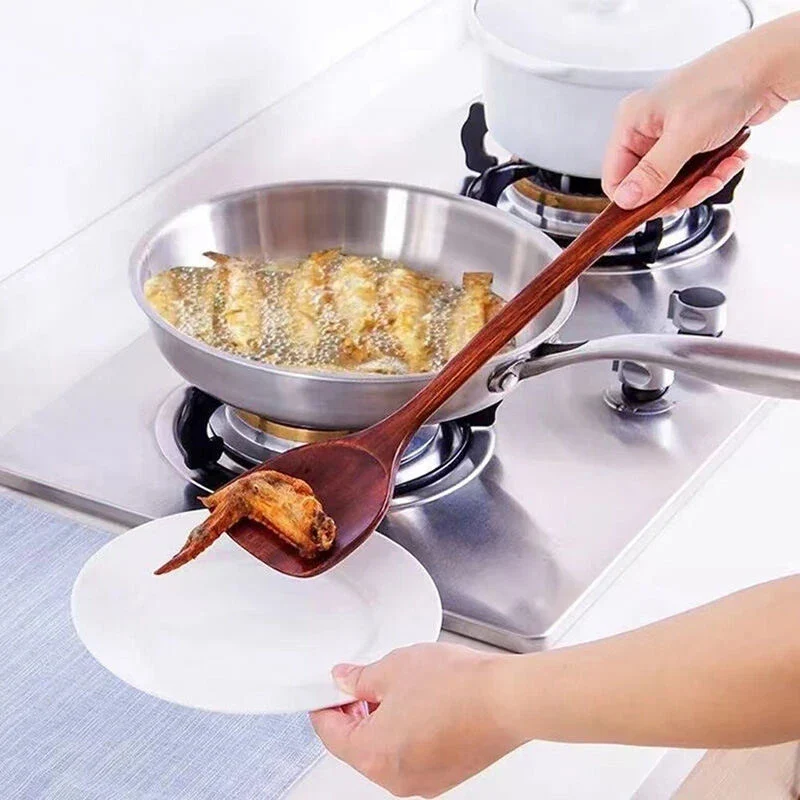 Wooden Shovel Long Handle Wooden Spatula Long Rice Spatula Kitchen Cooking Utensil