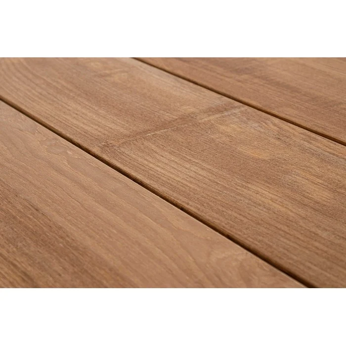 Tavolo allungabile in alluminio con piano in teak - Cameron