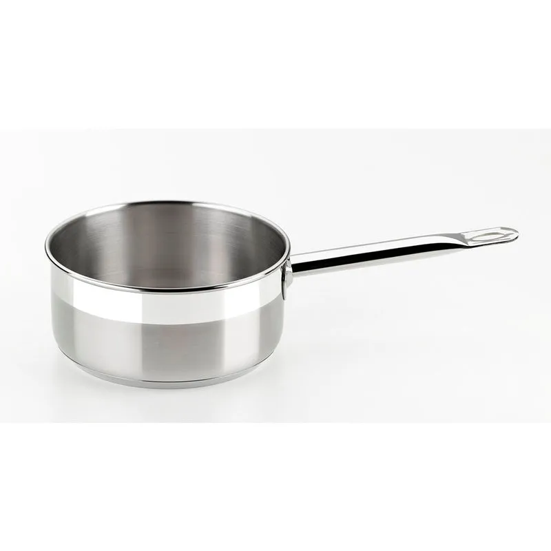 Batería de cocina 9 piezas acero inoxidable sin antiadherente con tapa de cristal Profesional